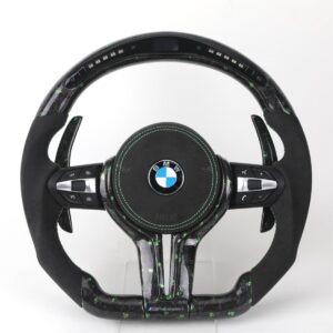 BMW M-Sport and M Models (2, 3, 4, 5, 6, 7, 8 Series, (2014-2020) Custom Carbon Fiber Steering Wheel green forged carbon fiber