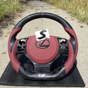 RED LEXUS IS CARBON FIBER STEERING WHEEL