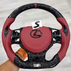 CUSTOM RED LEXUS IS CARBON FIBER STEERING WHEEL