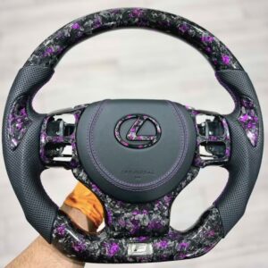 CUSTOM PURPLE FORGED CARBON FIBER STEERING WHEEL FOR LEXUS IS